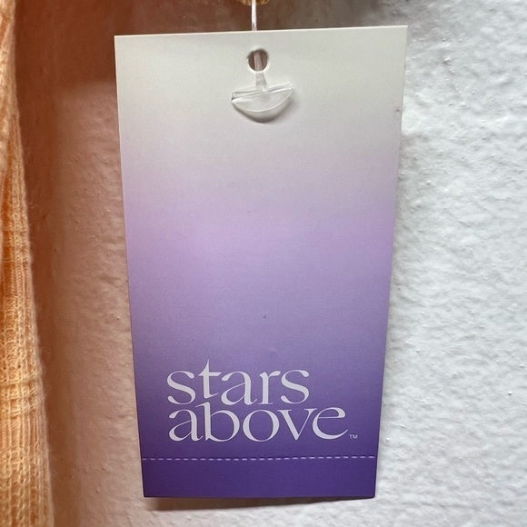 𝅺stars Above Women's Light Orange Textured Knit Pajama Shorts 2pc Set - Picture 5 of 5